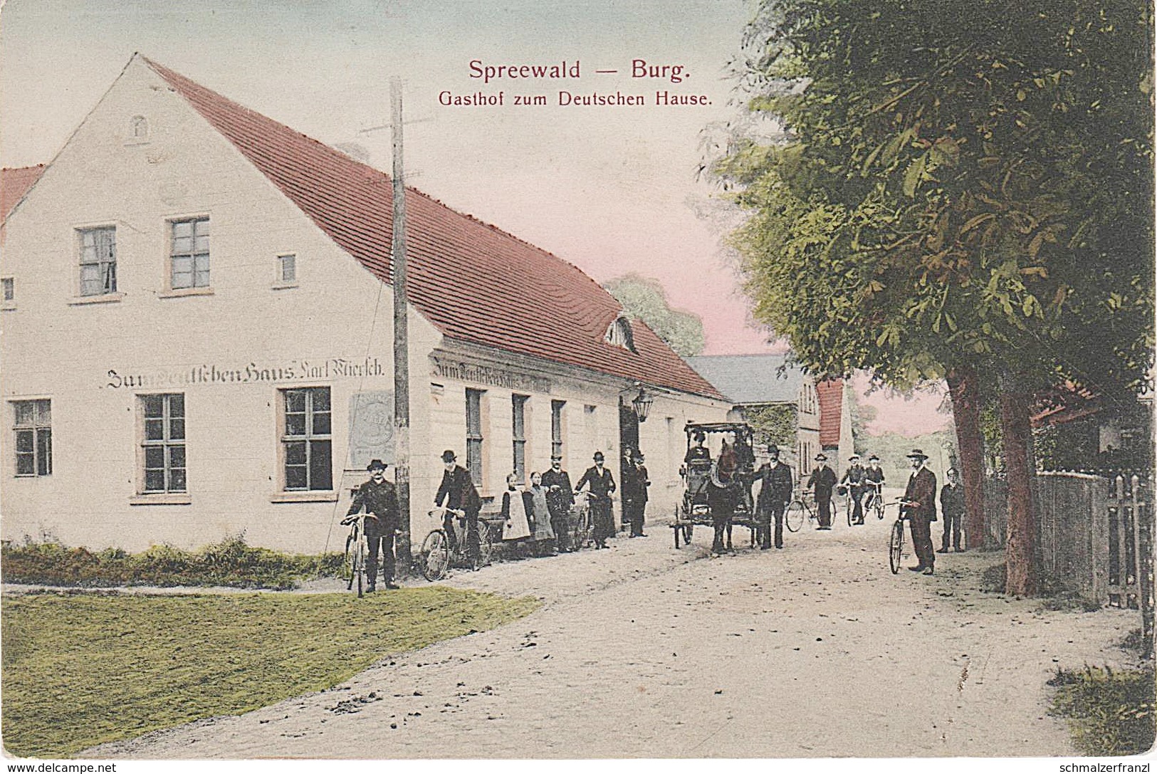 AK Burg Spreewald Gasthof Zum Deutschen Haus Leipe Lehde Werben Raddusch Vetschau Guhrow Briesen Lübbenau Lübben Cottbus - Burg (Spreewald)