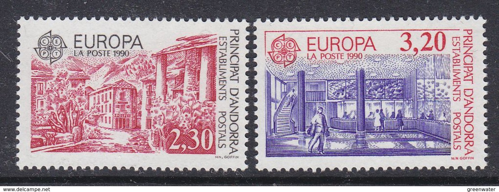 Europa Cept 1990 Andorra Fr 2v ** Mnh (42932K) - 1990