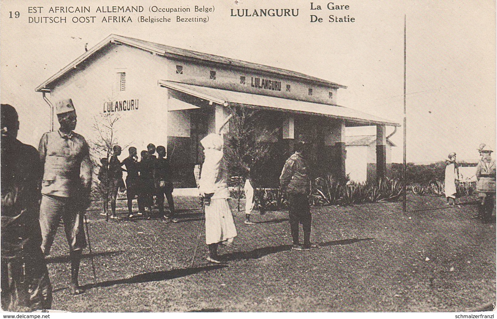 AK Lulanguru Bahnhof Gare Statie Tabora Tanganjikabahn DOA East Africain Allemand Occupation Congo Belge Timbre Tanzanie - Tanzanie