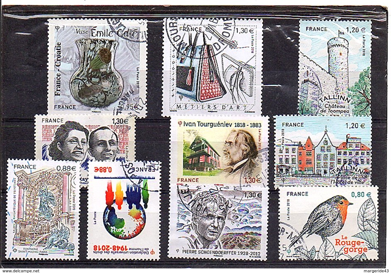 FRANCE LOT DE TIMBRES RECENTS OBLITERES - 2010-.. Matasellados