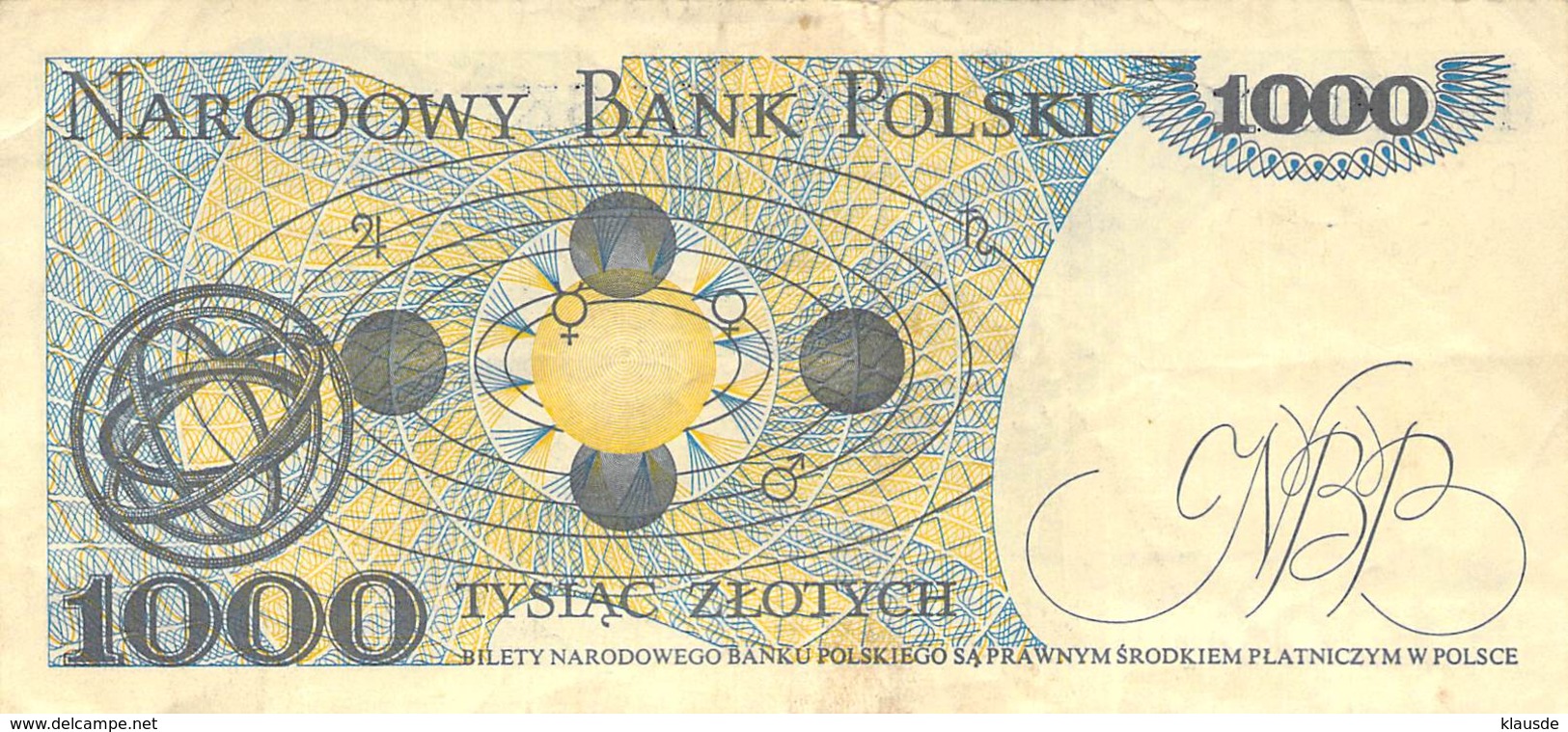 1000 Zloty Polen VF/F (III) 1982 - Polen