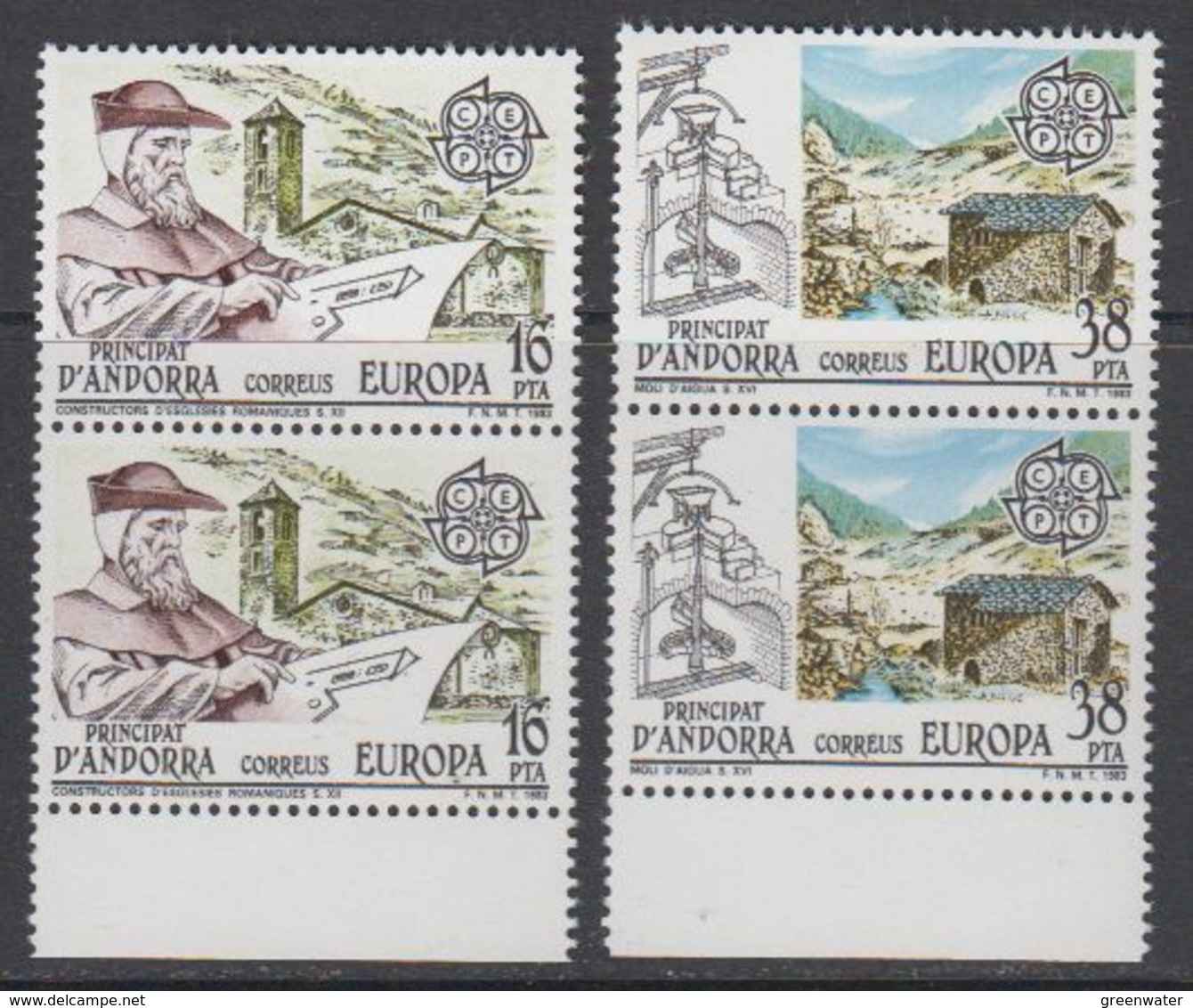 Europa Cept 1983 Andorra Sp. 2v (pair) ** Mnh (42932S) - 1983