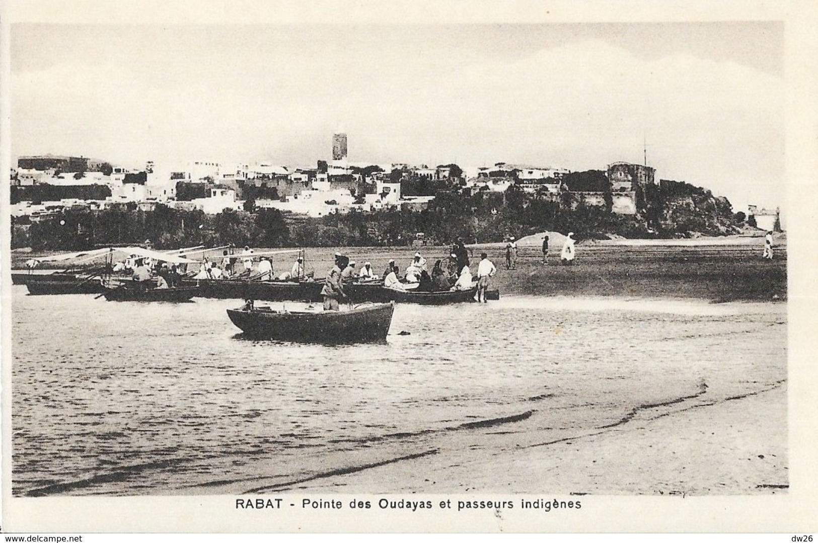 Rabat - Pointe Des Oudayas (ou Oudaïas) Et Passeurs Indigènes - Edition L.M. Casablanca - Carte Non Circulée - Rabat