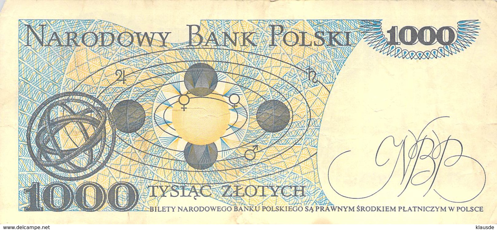 1000 Zloty Polen VF/F (III) 1982 - Polen