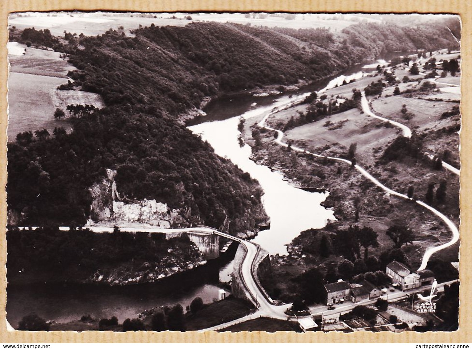 X42061 Peu Commun PINAY En AVION Au Dessus.. Gorges De La LOIRE Digue 1950s Photo-Bromure  LAPIE N°1 - Autres & Non Classés