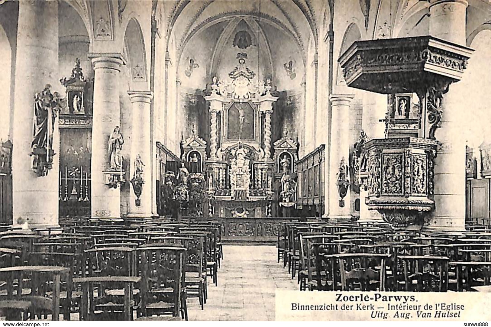 Zoerle-Parwys - Binnenzicht Der Kerk (Uitg. Aug. Van Hulsel, Zeldzaam) - Westerlo