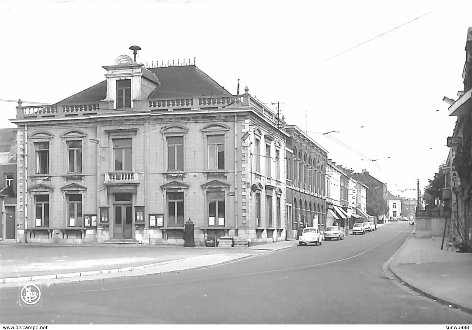 Anderlues - Maison Communale Et Rue Albert 1er (Edit. Papeterie Samain, Oldtimer, Cox) - Anderlues