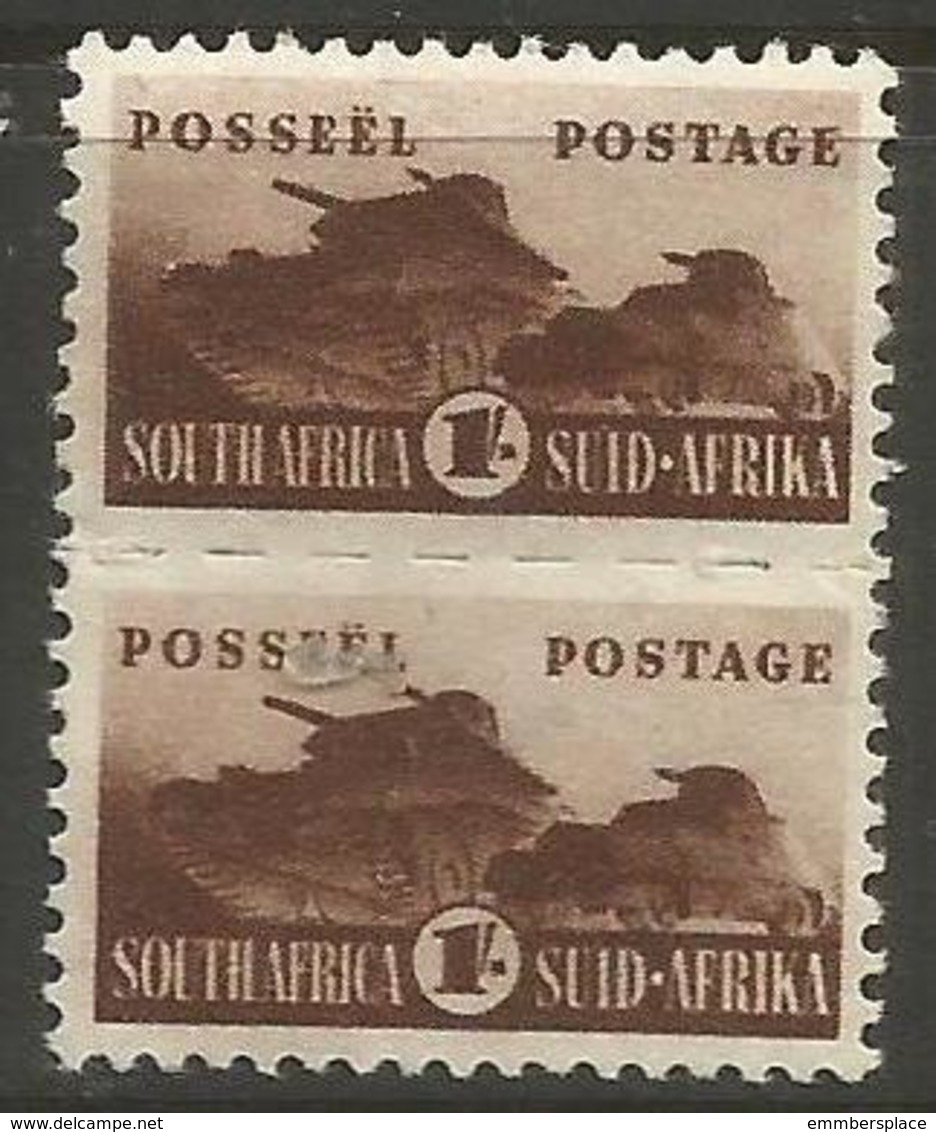 South Africa - 1942 Tanks 1/- Pair MNH **   SG 104  Sc 97 - Unused Stamps