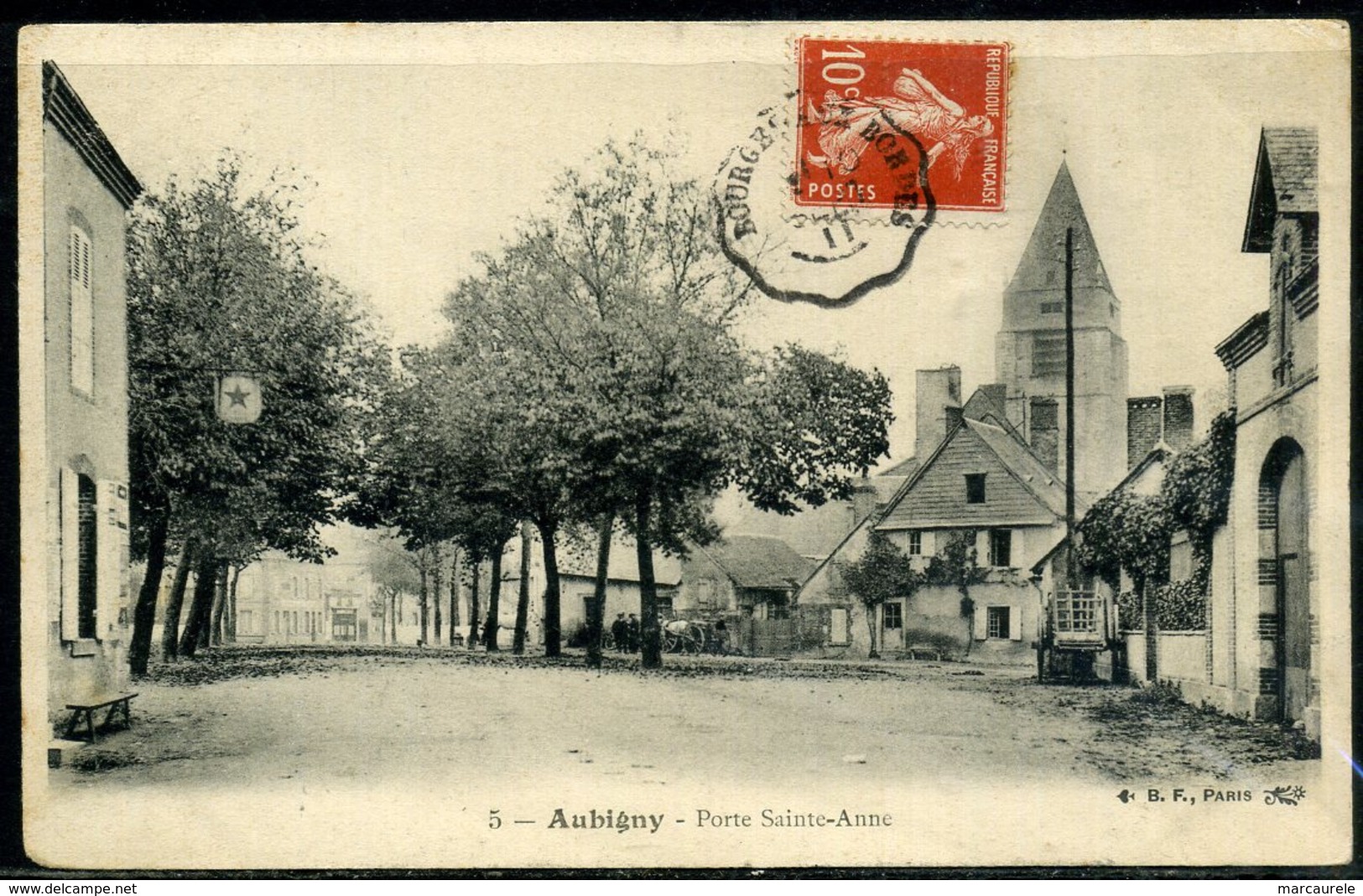 Cpa  Aubigny  Porte Ste Anne - Aubigny Sur Nere