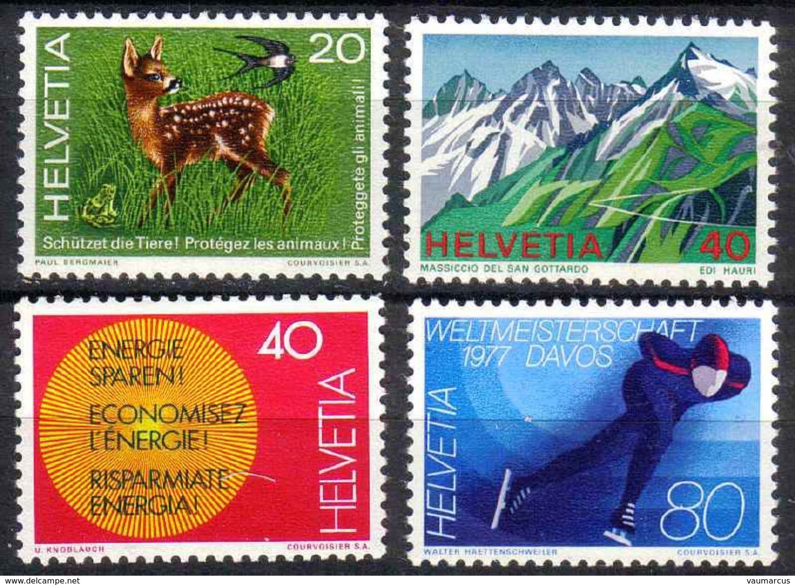 Zu 578-581 / Mi 1079-1082 / YT 1009-1012 Série Complète ** / MNH Voir Description - Ongebruikt