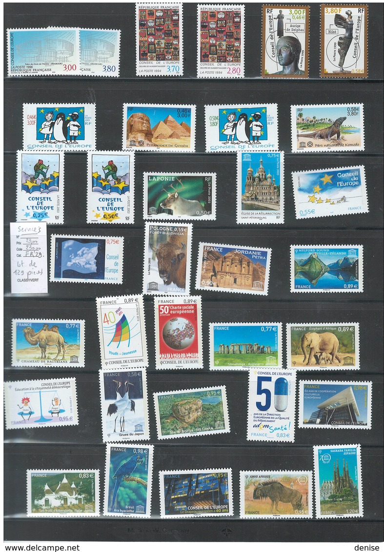 France - Lot De Timbres De Service - 129 Piéces - PROPOSE A 10 % DE LA COTE - Neufs