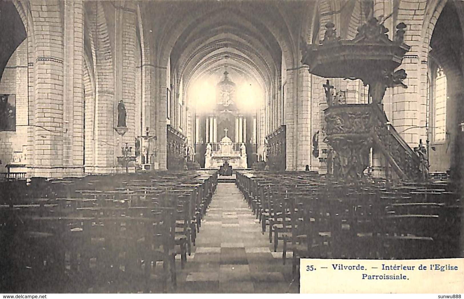 Vilvorde Vilvoorde - Intérieur De L'Eglise Parroissiale (sic) (Photo H Bertels 1913) - Vilvoorde