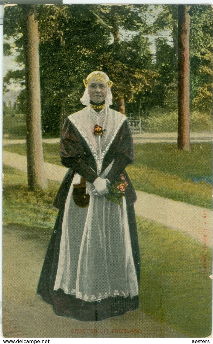 Fryslân 1906; Fryske Klaeijing (Klederdracht, Costumes) - Gelopen. (F.T. Huisinga - Leeuwarden, Fabrieksmerk Tulp) - Other & Unclassified