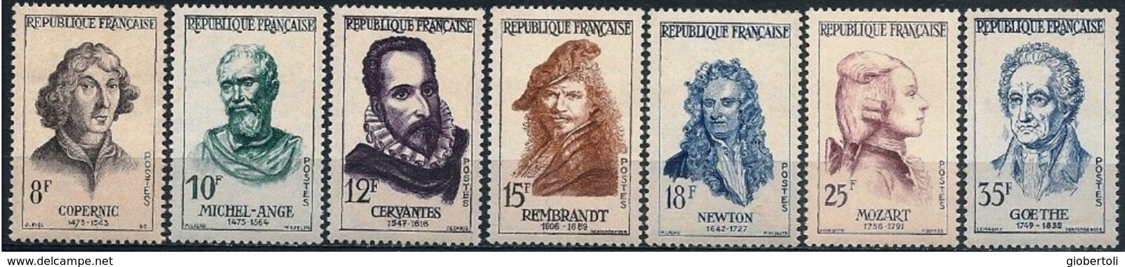 Francia/France: Copernico, Muchelengelo, Cervantes, Rembrandt, Newton, Mozart, Goethe - Altri & Non Classificati