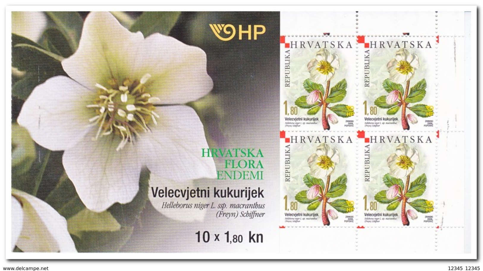 Kroatië 2008, Postfris MNH , Flowers ( Booklet, Carnet ) - Kroatië