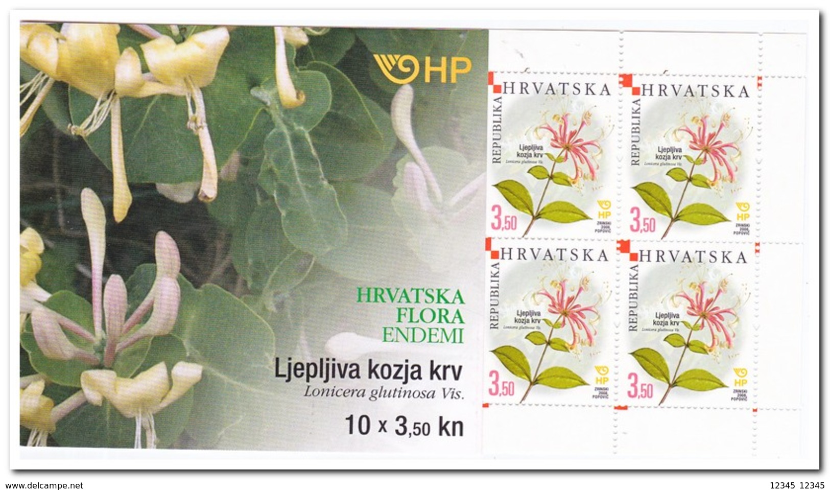 Kroatië 2008, Postfris MNH , Flowers ( Booklet, Carnet ) - Kroatië