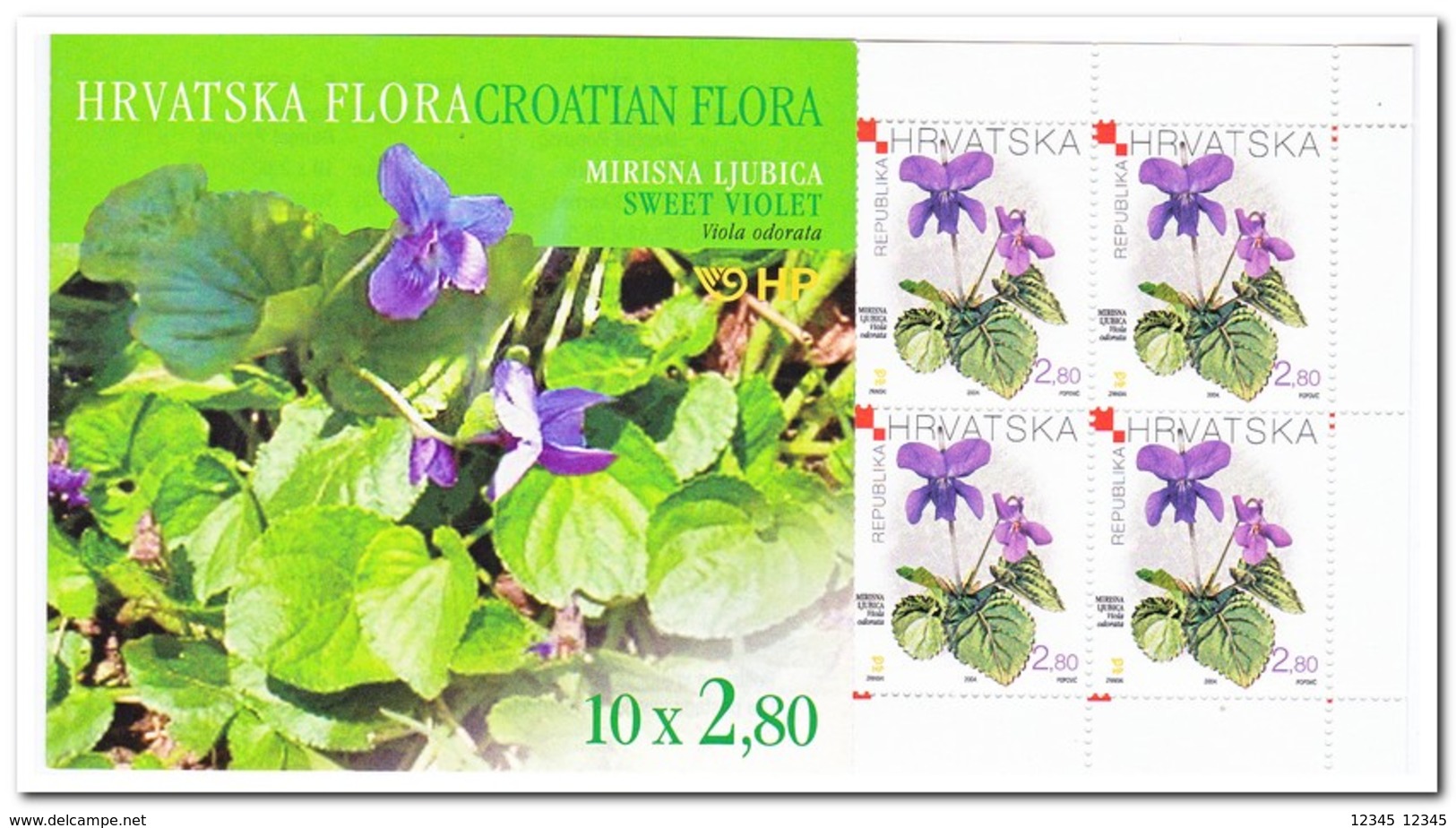 Kroatië 2004, Postfris MNH , Flowers ( Booklet, Carnet ) - Kroatië