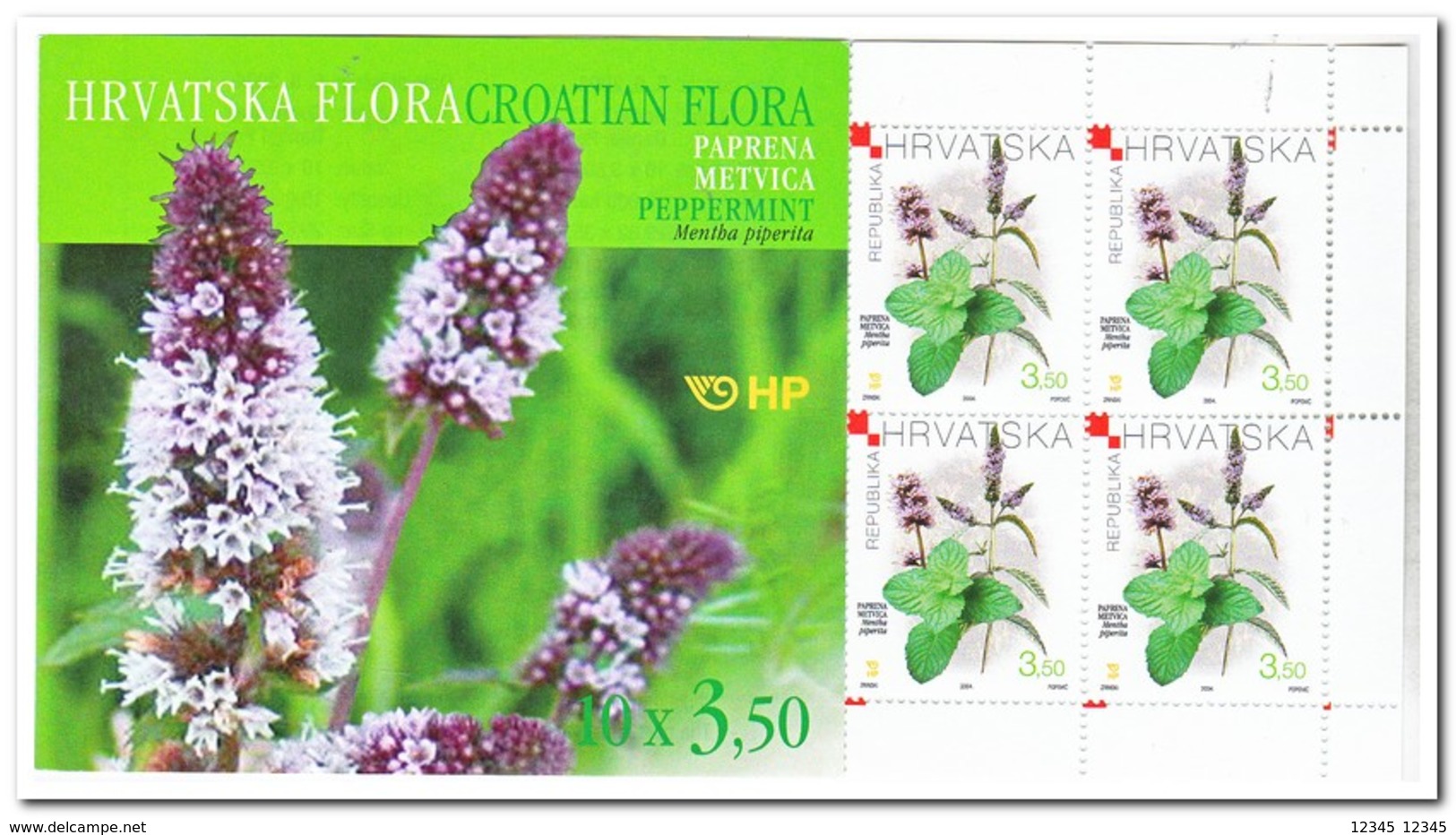 Kroatië 2004, Postfris MNH , Flowers ( Booklet, Carnet ) - Kroatië