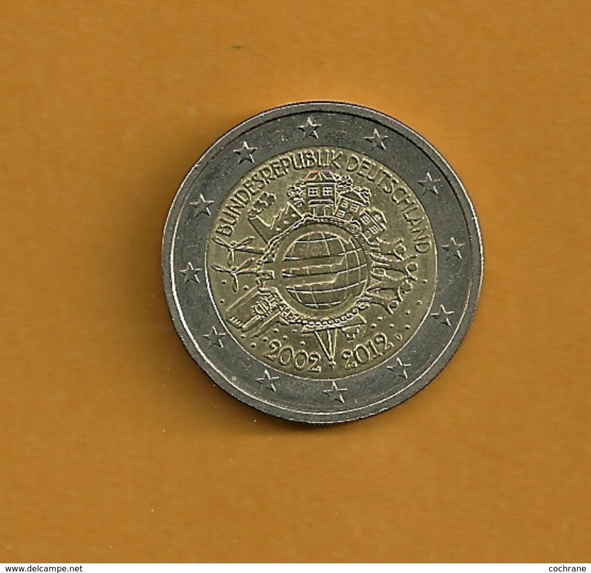 ALLEMAGNE 2 Euros 2012 10 Ans De L'euro 2002-2012 Lettre D - Allemagne