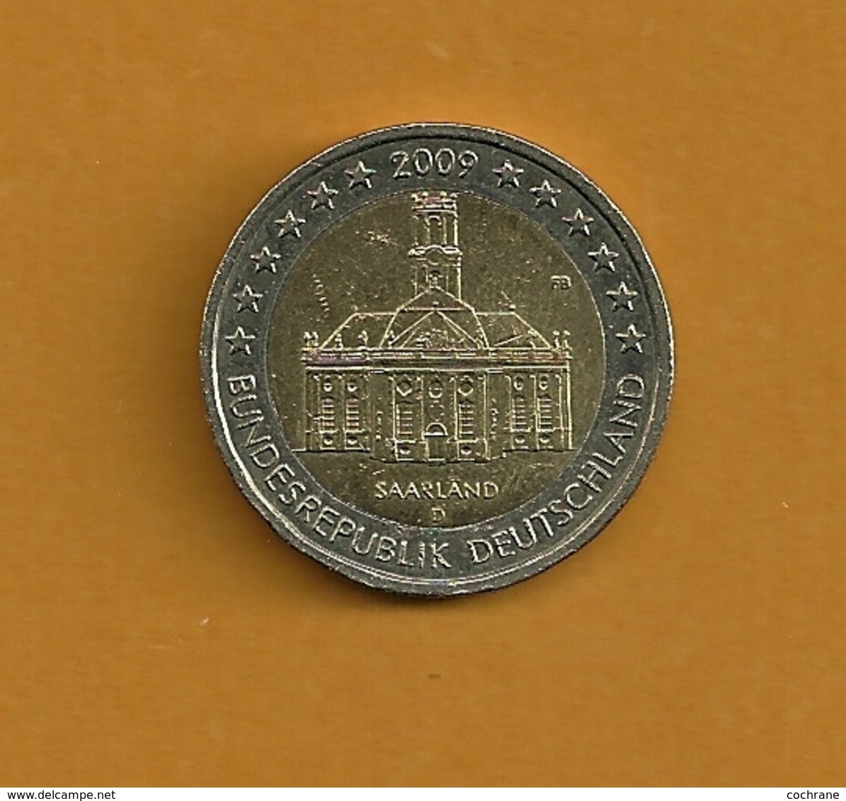 ALLEMAGNE 2 Euros Saarland 2009 Lettre D - Allemagne