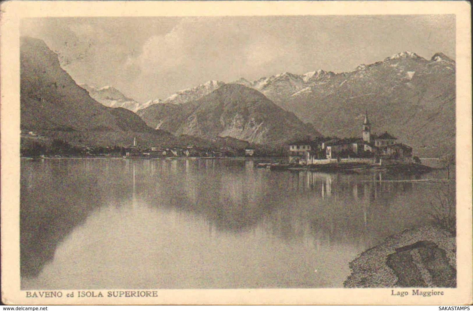 1929-"Lago Maggiore-Baveno Ed Isola Superiore Verbania "annullo Locarno Arona (2) - Verbania