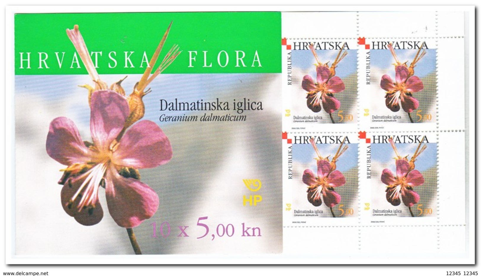 Kroatië 2000, Postfris MNH , Flowers ( 2 Booklets, Carnets ) - Kroatië