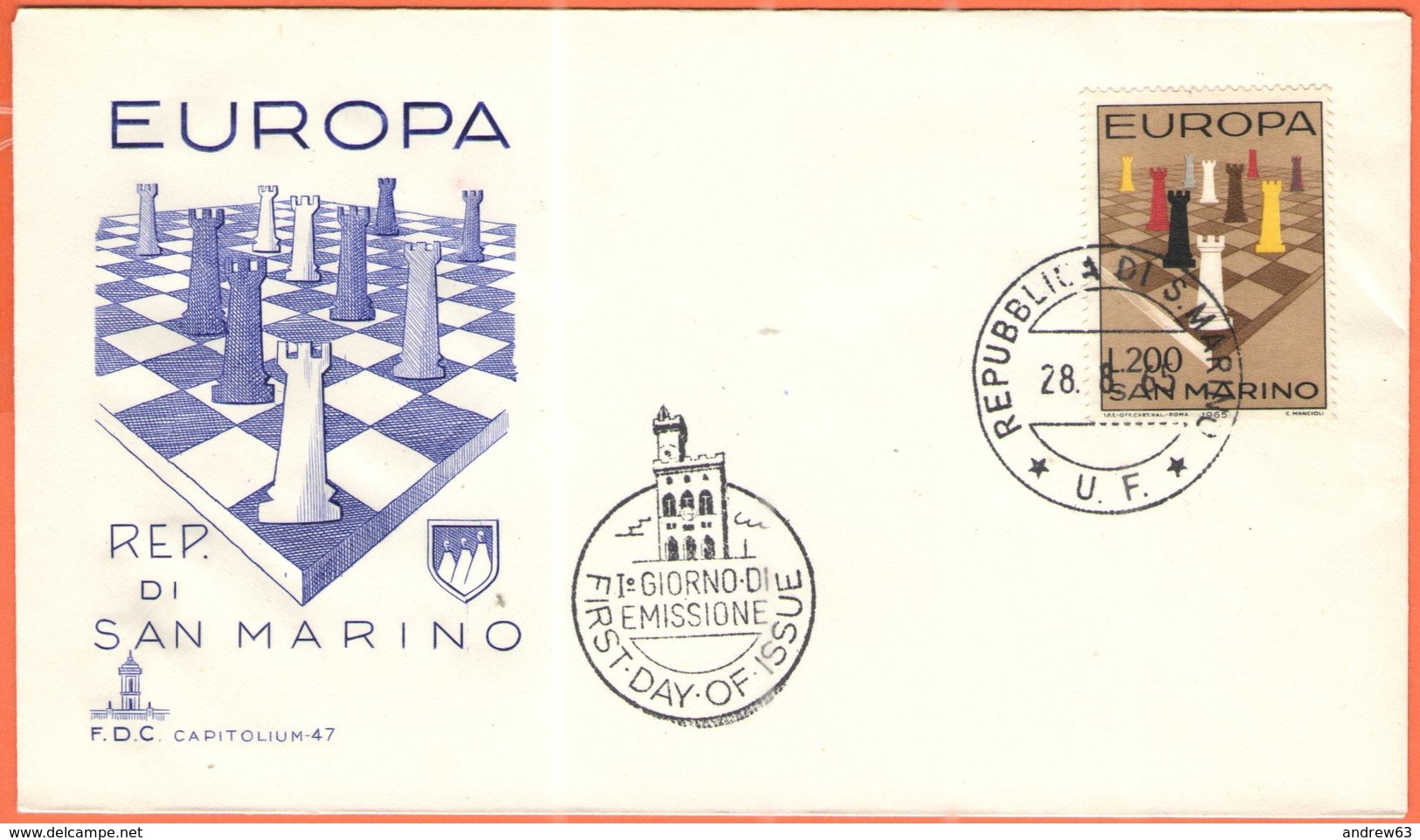 SAN MARINO - 1965 - Europa CEPT - FDC - Capitolium - 1965