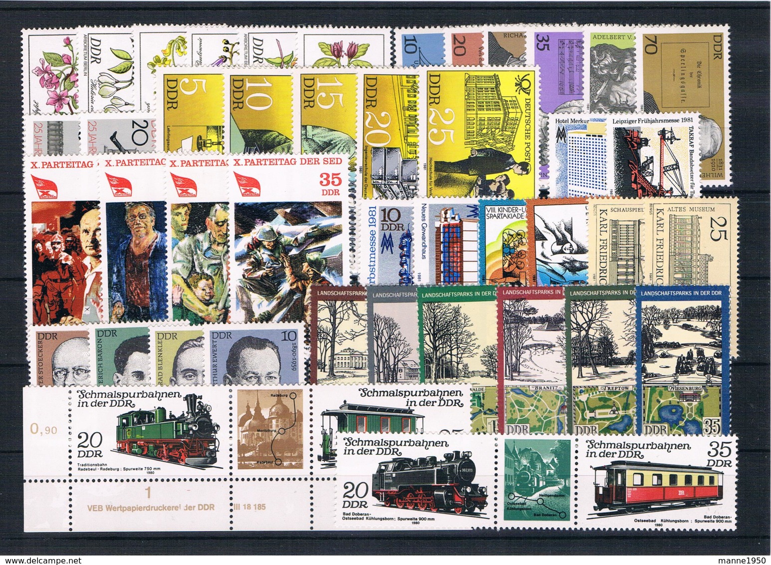 (024) DDR Posten/Lot Mit Kpl Sätzen **postfrisch - Lots & Kiloware (mixtures) - Max. 999 Stamps