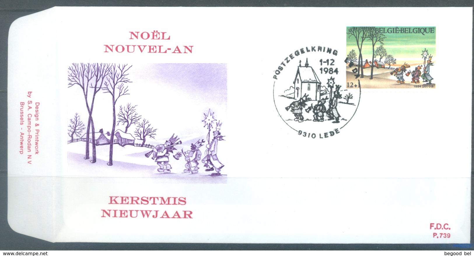 BELGIUM - 1.12.1984 - FDC - EUROPA  -  RODAN 739 LEDE - COB 2155  -  Lot 19593 - 1981-1990