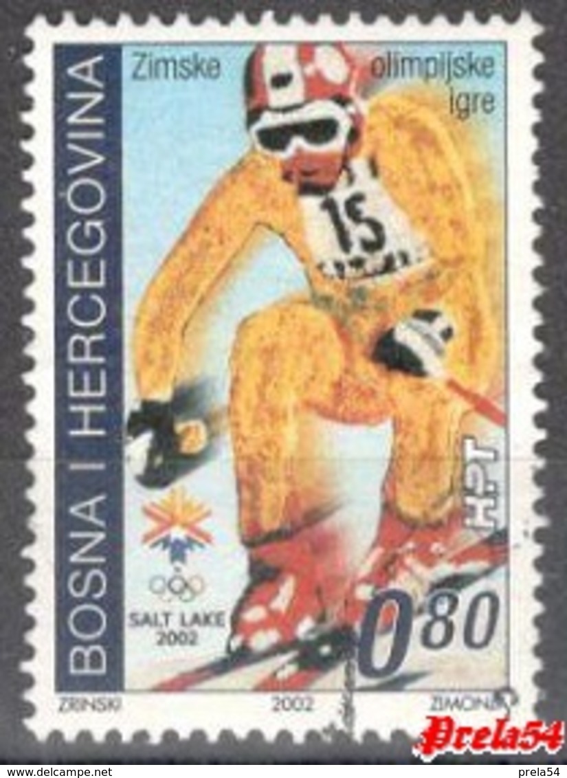 Bosnia Croatian Post :Winter Olympic Games Salt Lake  2002 Used - Bosnia And Herzegovina