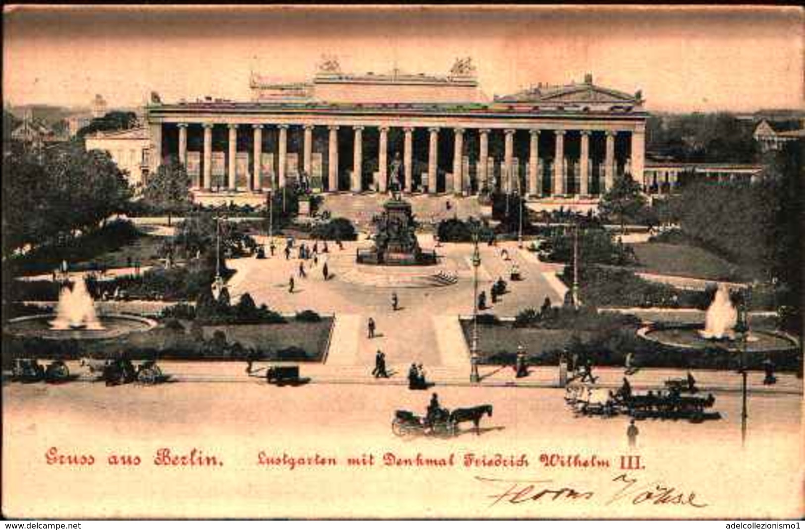 4004) Cartolina Gruss Aus Berlin-lustgarten Mit Denhmal Friedrich Wilhem III-viaggiata - Friedrichshain