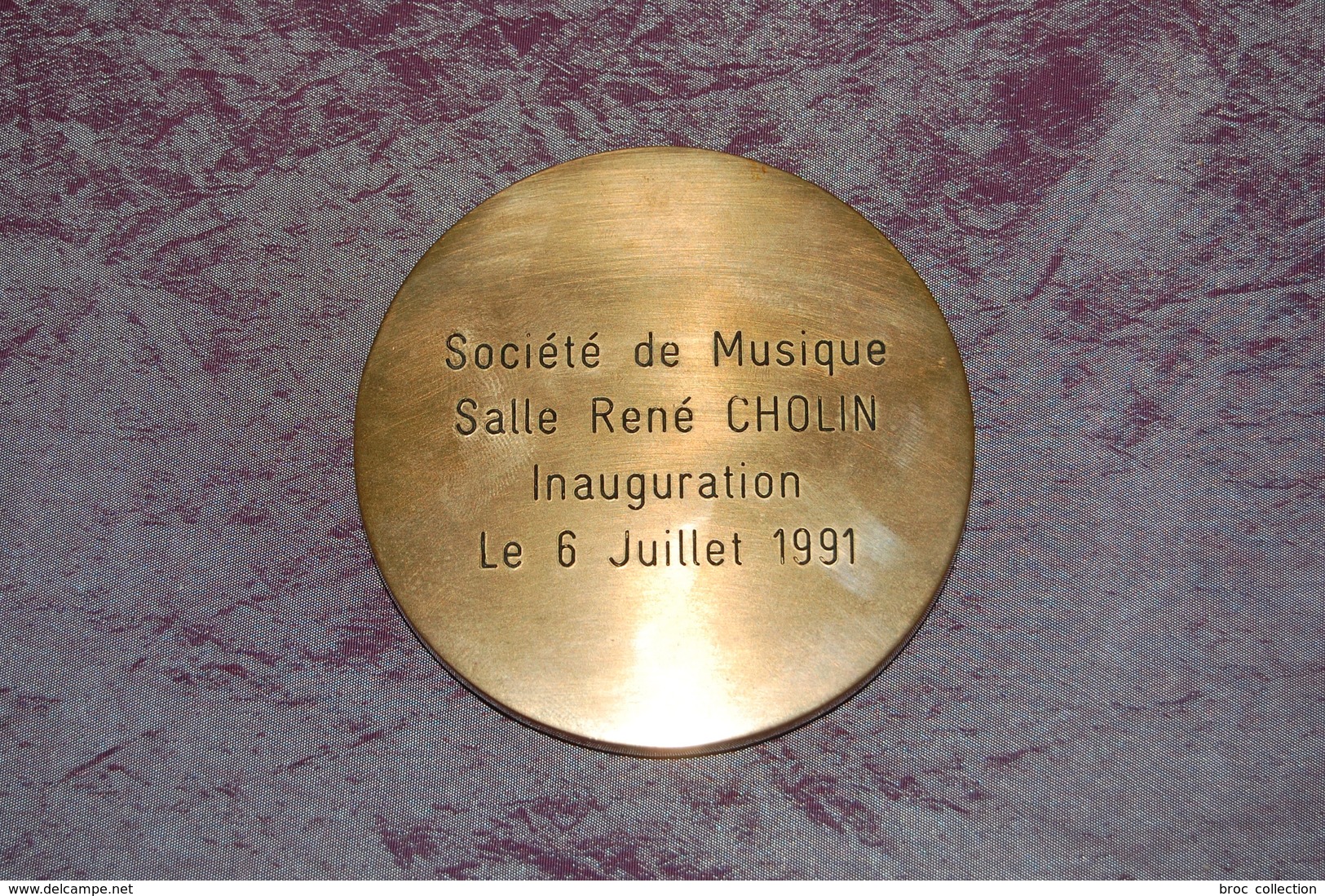 Médaille Montaigut-en-Combraille Société De Musique Salle René Cholin Inauguration 6/07/1991, Bronze, Signée JP - Autres & Non Classés