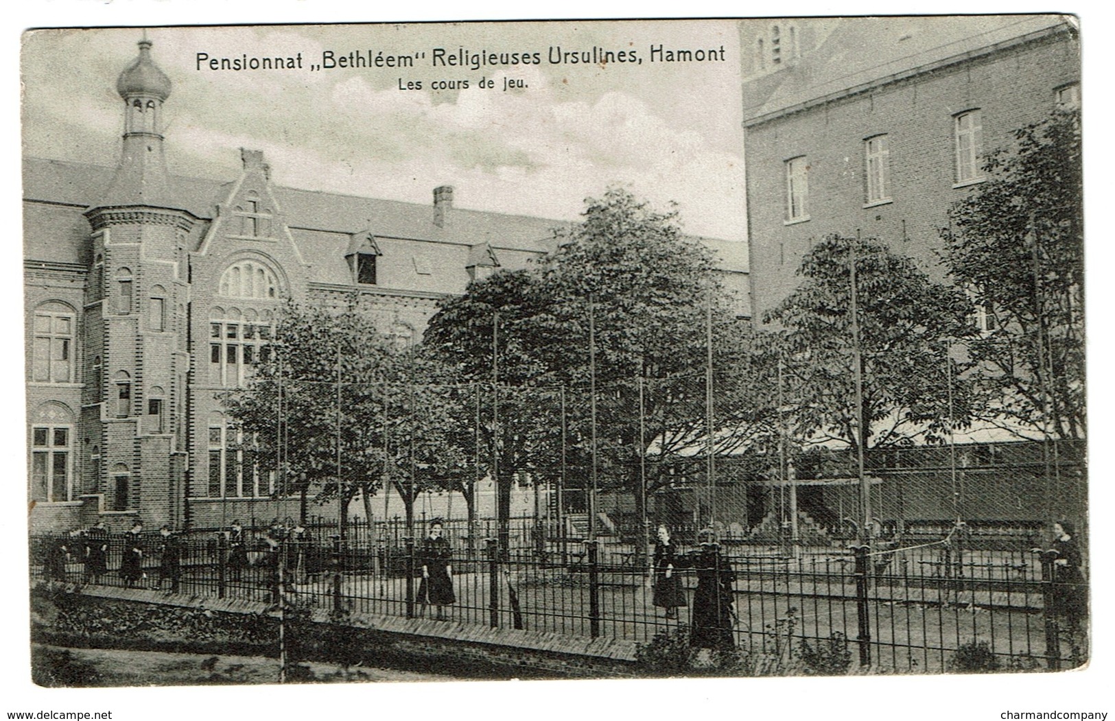 Hamont - Pensionnat Bethléem - Religieuses Ursulines - Les Cours De Jeu - 1908 - Uitg. C.G. Weers - 2 Scans - Hamont-Achel