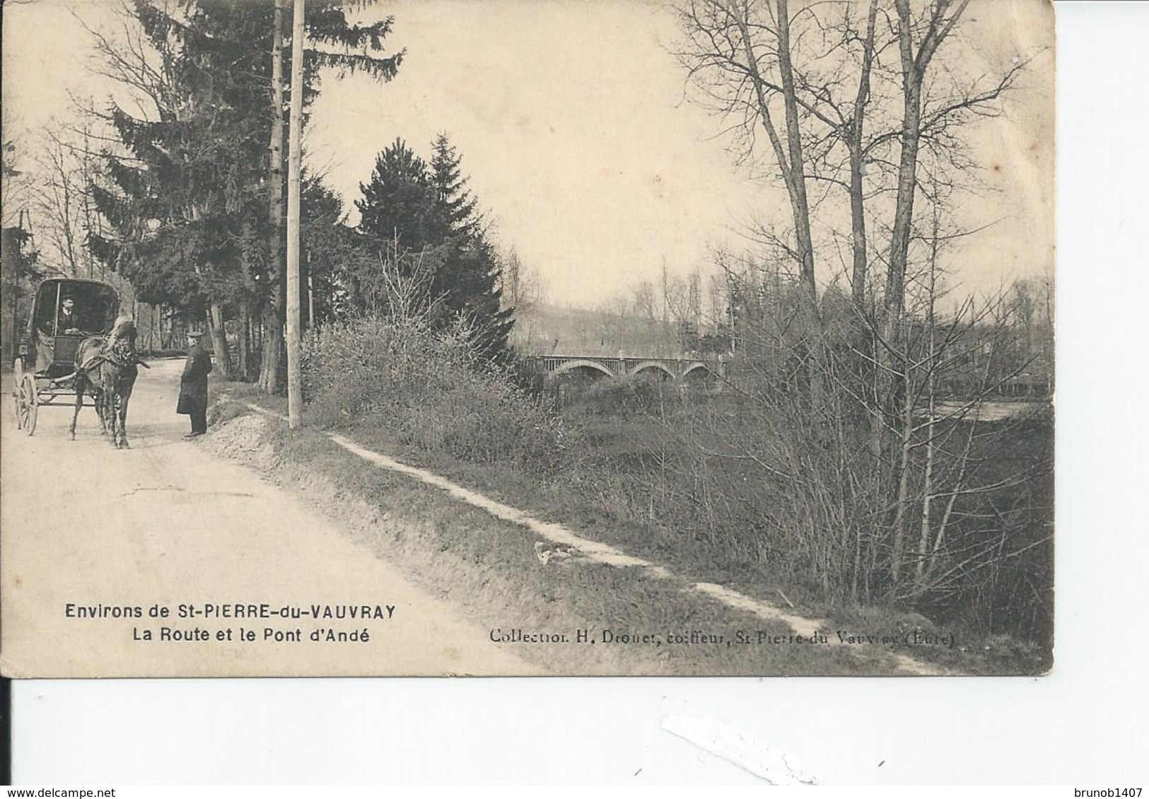 SAINT PIERRE DU VAUVRAY   La Route Et Le Pont  1915 - Other & Unclassified