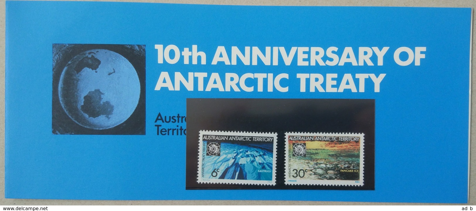 Australian Antarctic Territory 1971. 10th Anniversary Of Antarctic Treaty. Stamp Set. MNH - Nuovi