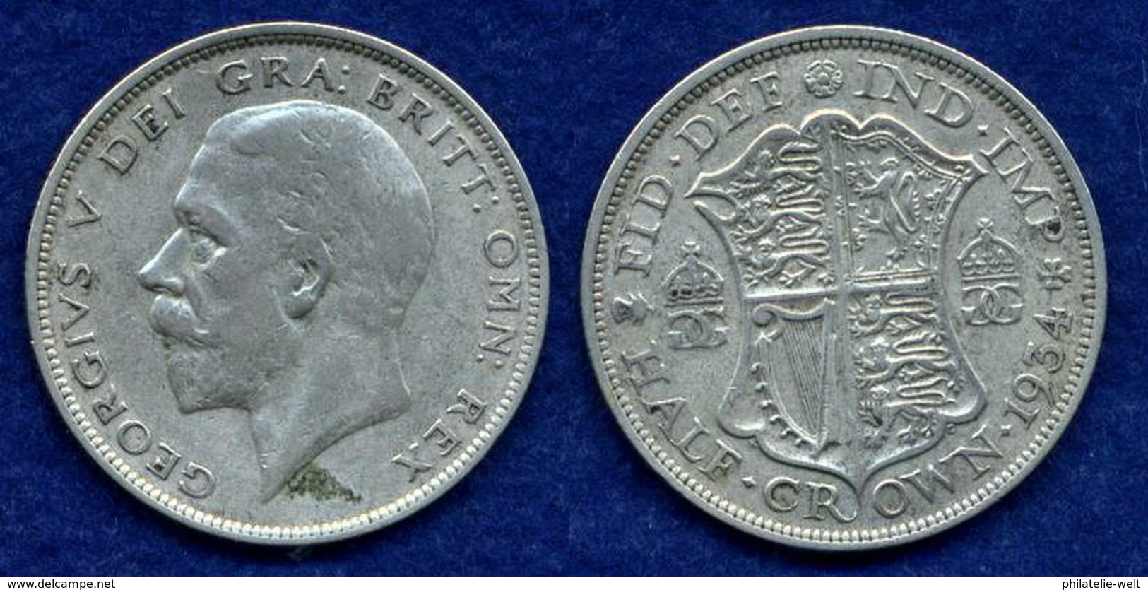 Großbritannien 1/2 Crown 1934 Georg V. Ag500 14,1g - K. 1/2 Crown