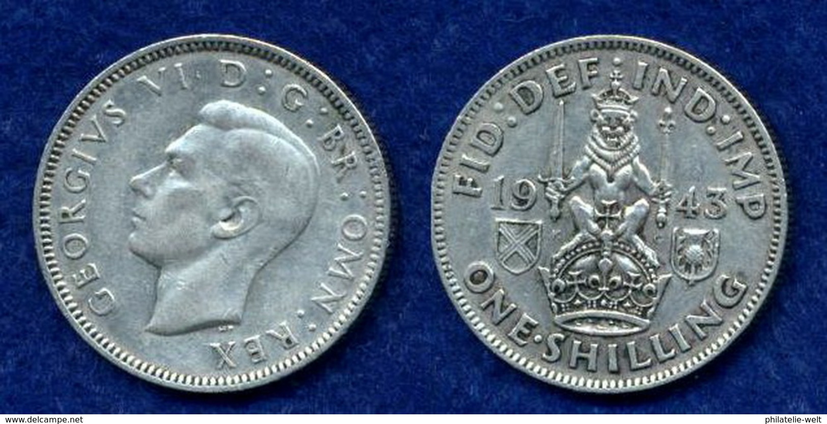 Großbritannien 1 Shilling 1943 Georg VI. Ag500 5,6g - I. 1 Shilling