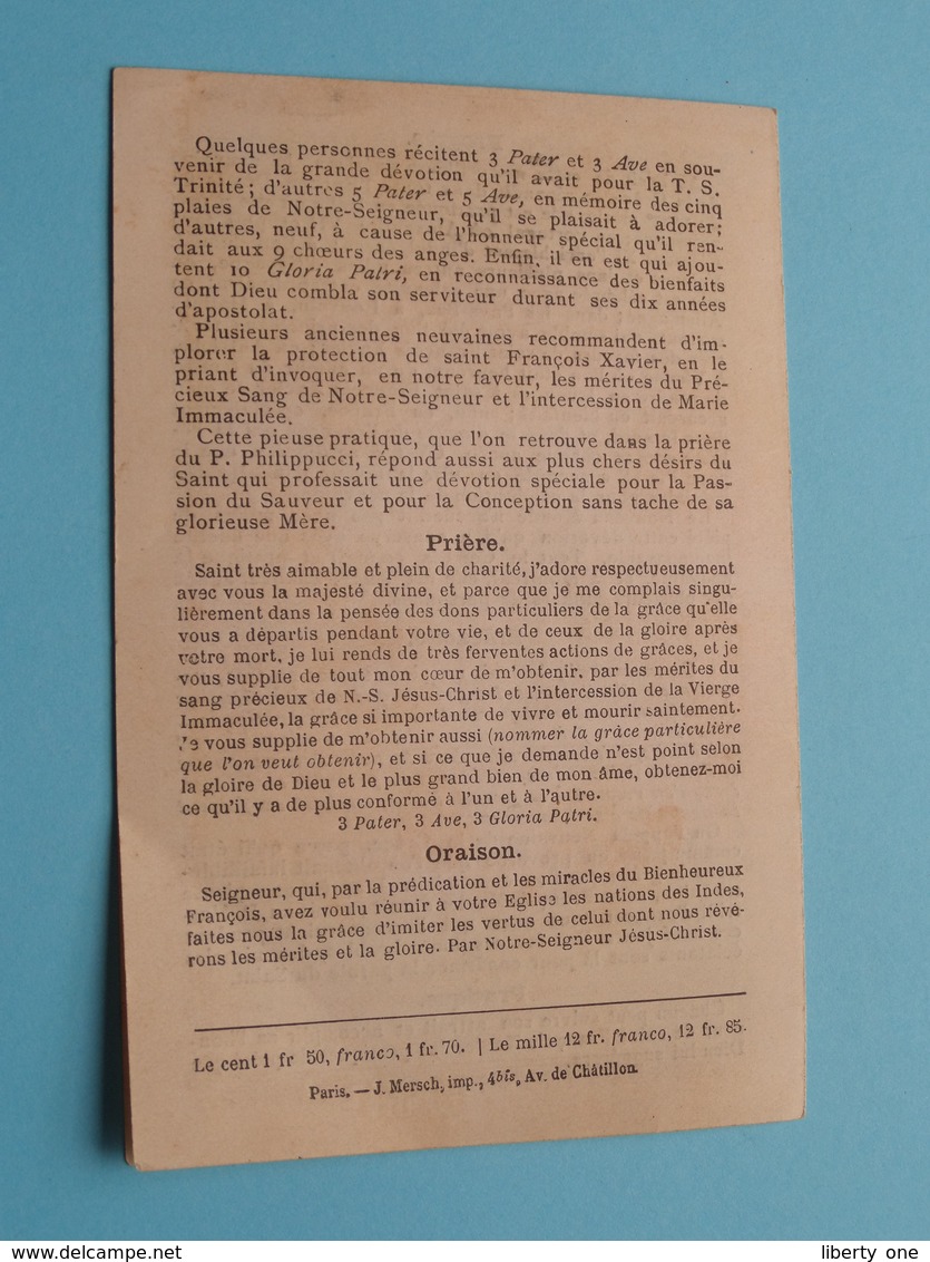 Neuvaine De La Grace EN L'HONNEUR DE S. FRANçOIS XAVIER Du 4 Au 12 Mars ( Zie / Voir Photo ) ! - Religión & Esoterismo