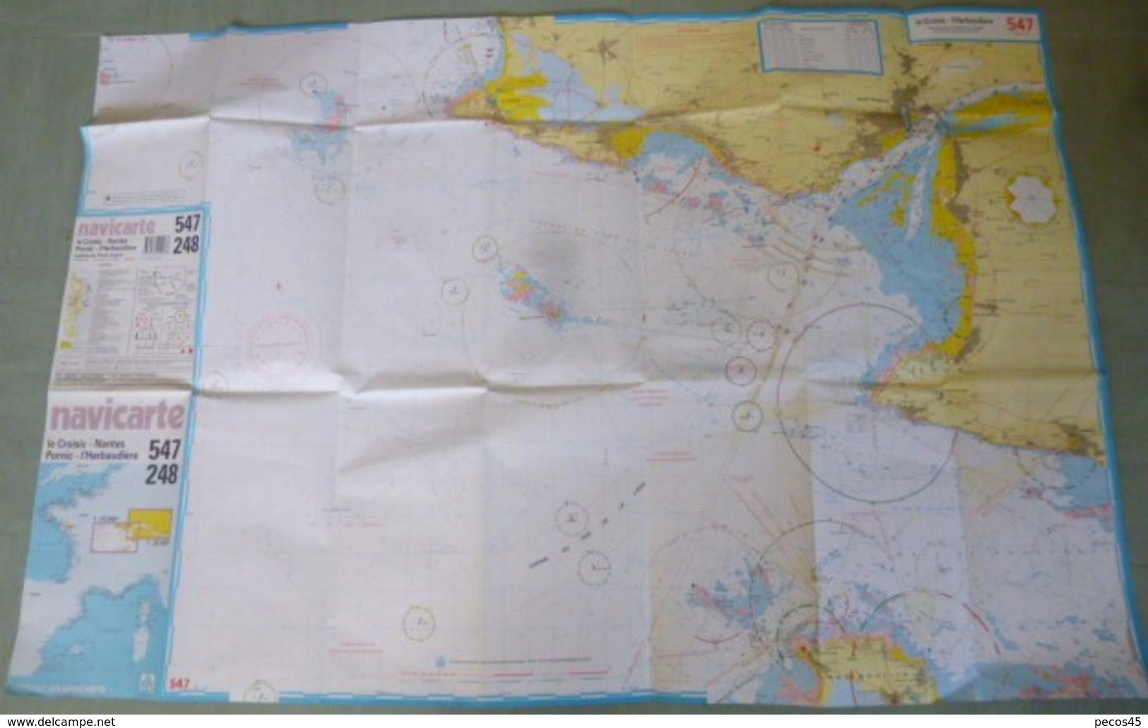 Navicarte N° 248 / 547 : NANTES / St-NAZAIRE 1/25 000ème - Le CROISIC / PORNIC 1/50 000ème - 1998. - Cartes Marines