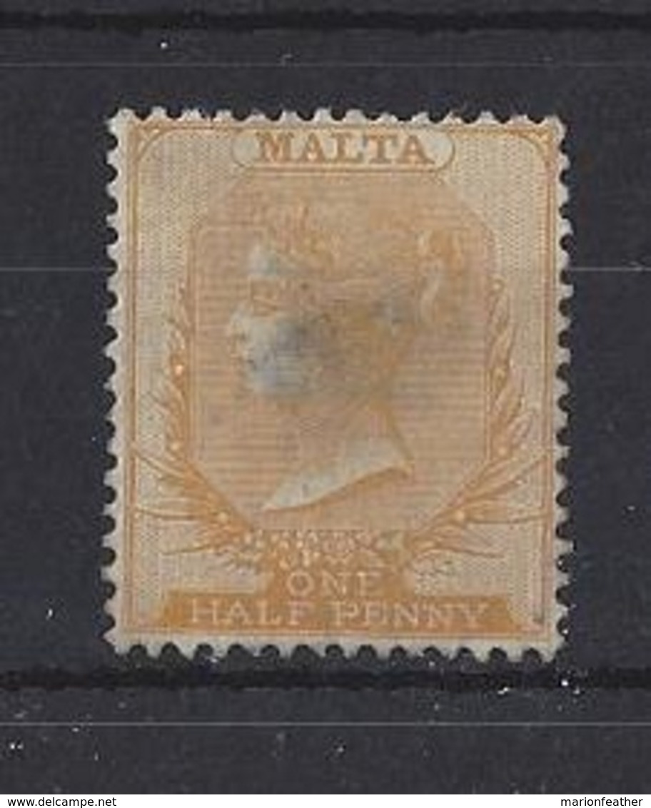 MALTA..QUEEN VICTORIA.(1839-01)..CROWN CC WATERMARK..HAS A THIN SPOT. - Malta