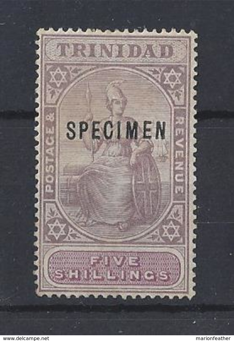 TRINIDAD " 1901 "......5/-....SG132....OVERPRINTED SPECIMEN...MH. - Trinité & Tobago (...-1961)