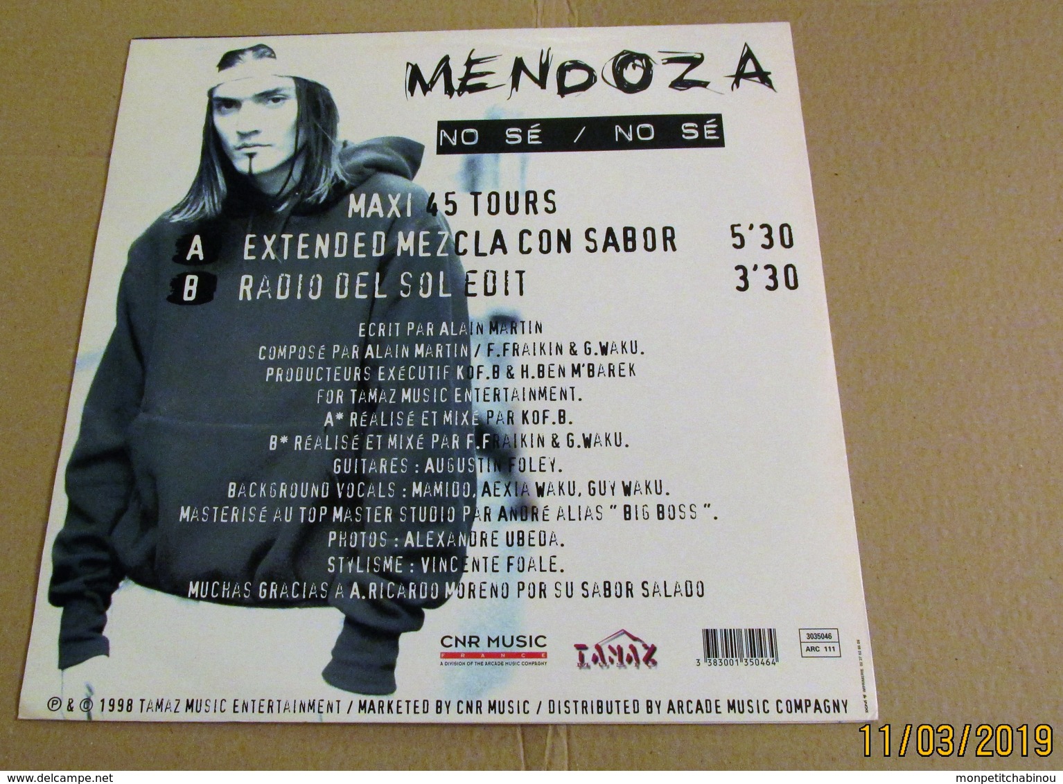 MAXI 45T MENDOZA : No Sé No Sé - 45 T - Maxi-Single