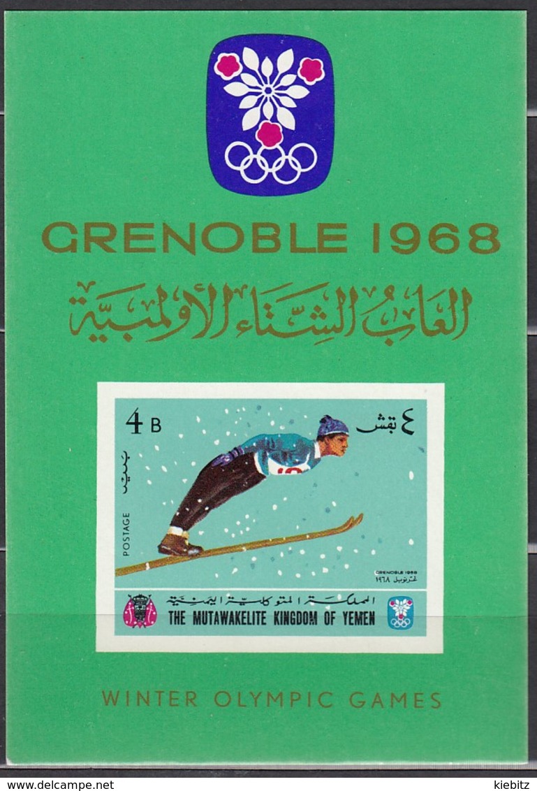 1968GRENOBLE - Jemen - MiNr: 457 Block 60 **/MNH - Winter 1968: Grenoble