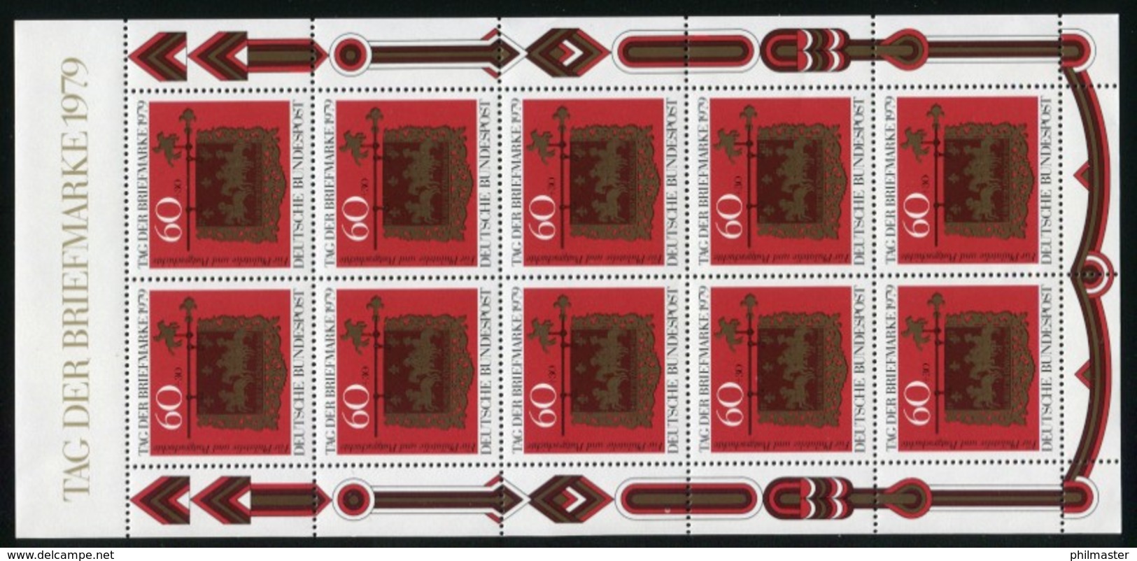 1023 Erster 10er-Bogen Tag Der Briefmarke 1979, Postfrisch - Sonstige & Ohne Zuordnung