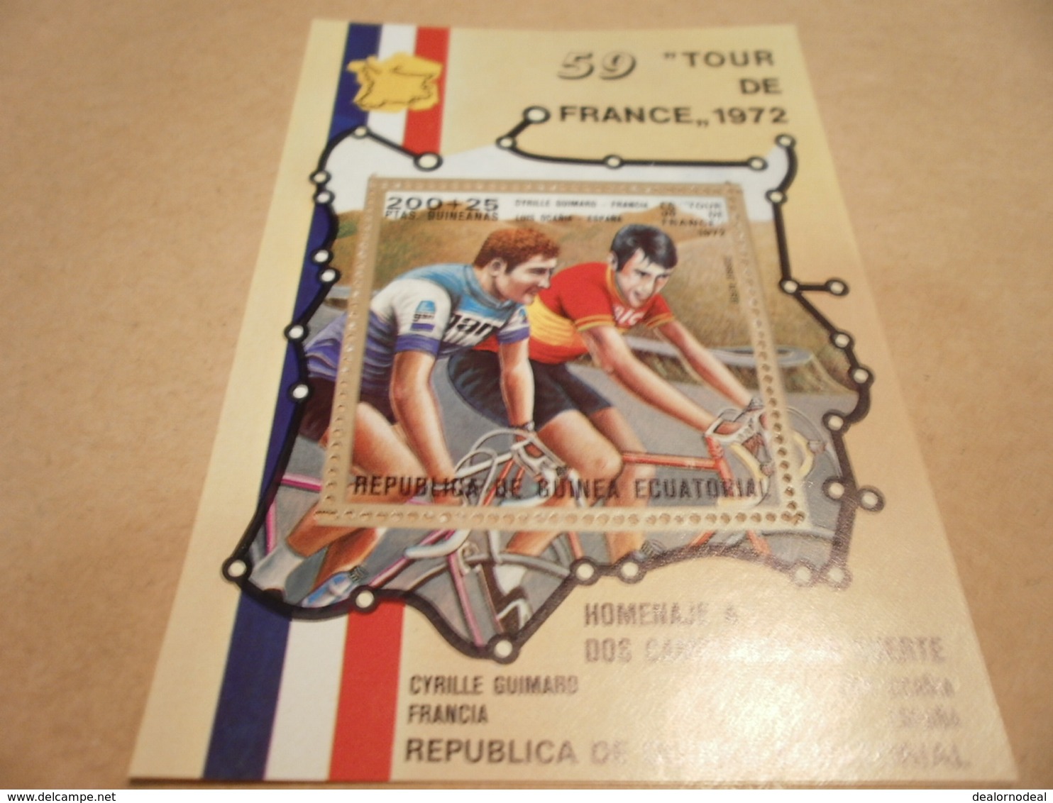 Miniature Sheet Tour De France Cycling 1972 Perf - Equatorial Guinea