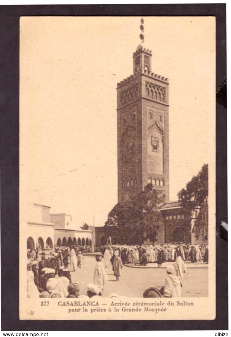 CPSM. Maroc. Casablanca. Arrivée Cérémoniale Du Sultan Pour La Prière à La Grande Mosquée. Animation. Circulé. - Manifestazioni