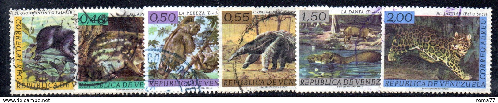 CI1355a - VENEZUELA 1963, Posta Aerea Yvert N. 778/783  Usata - Venezuela