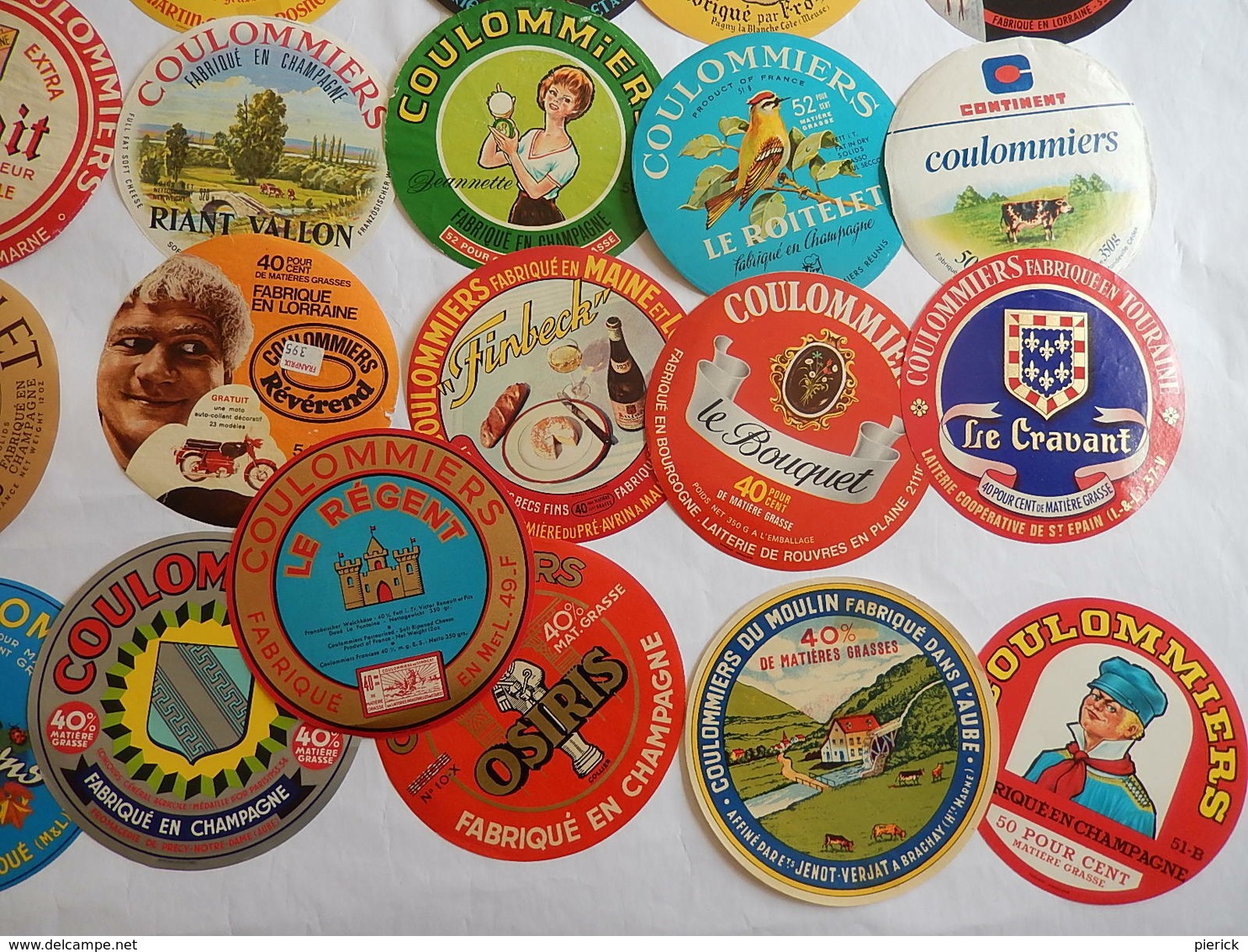 LOT DE 25 ETIQUETTES Coulommiers MEUSE MARNE MAINE ET LOIRE INDRE L7 - Fromage