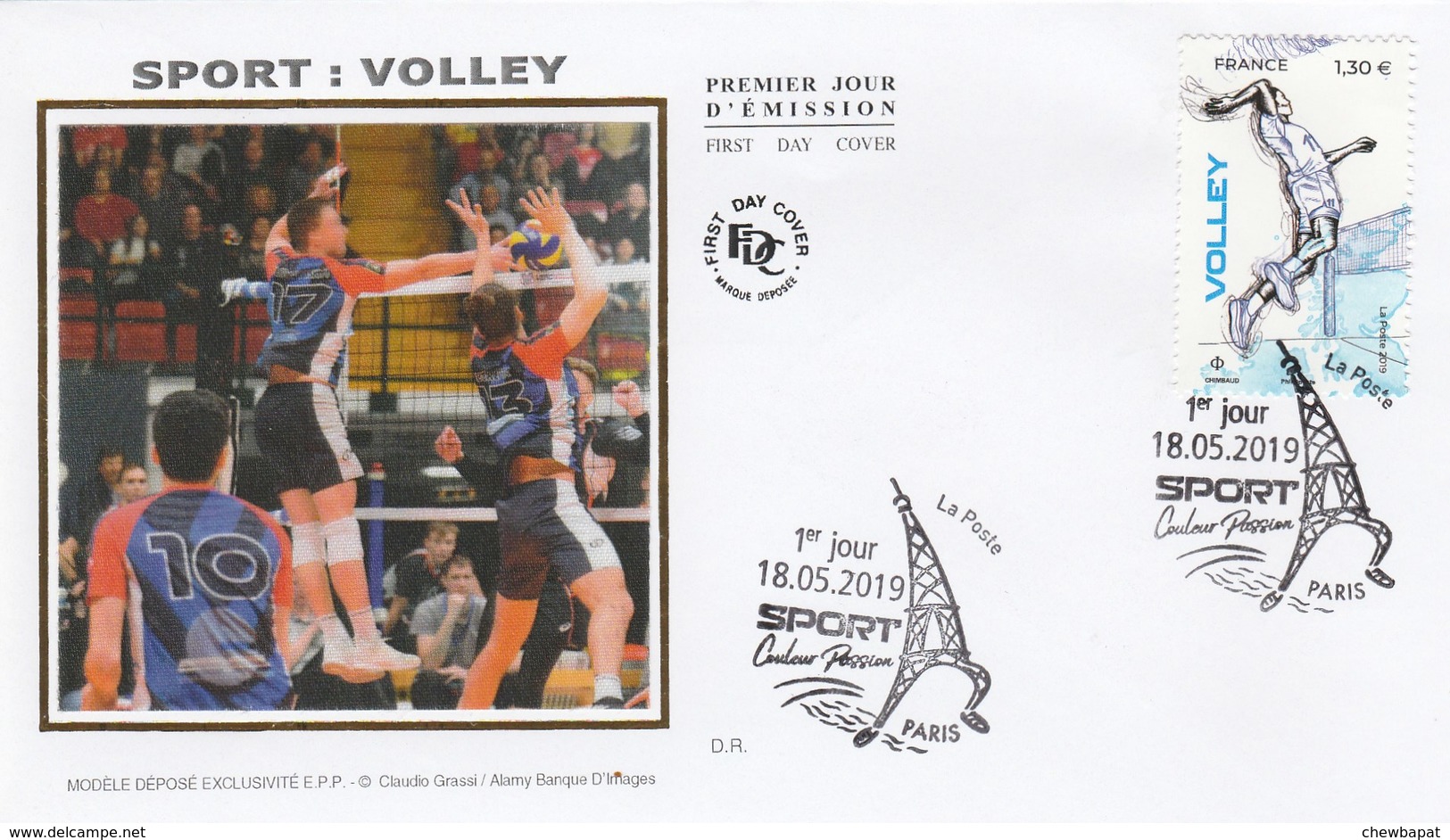 FDC 2019 - Sport Couleur Passion - Volley - 1er Jour Le 18.05.2019 à Paris - 2010-2019