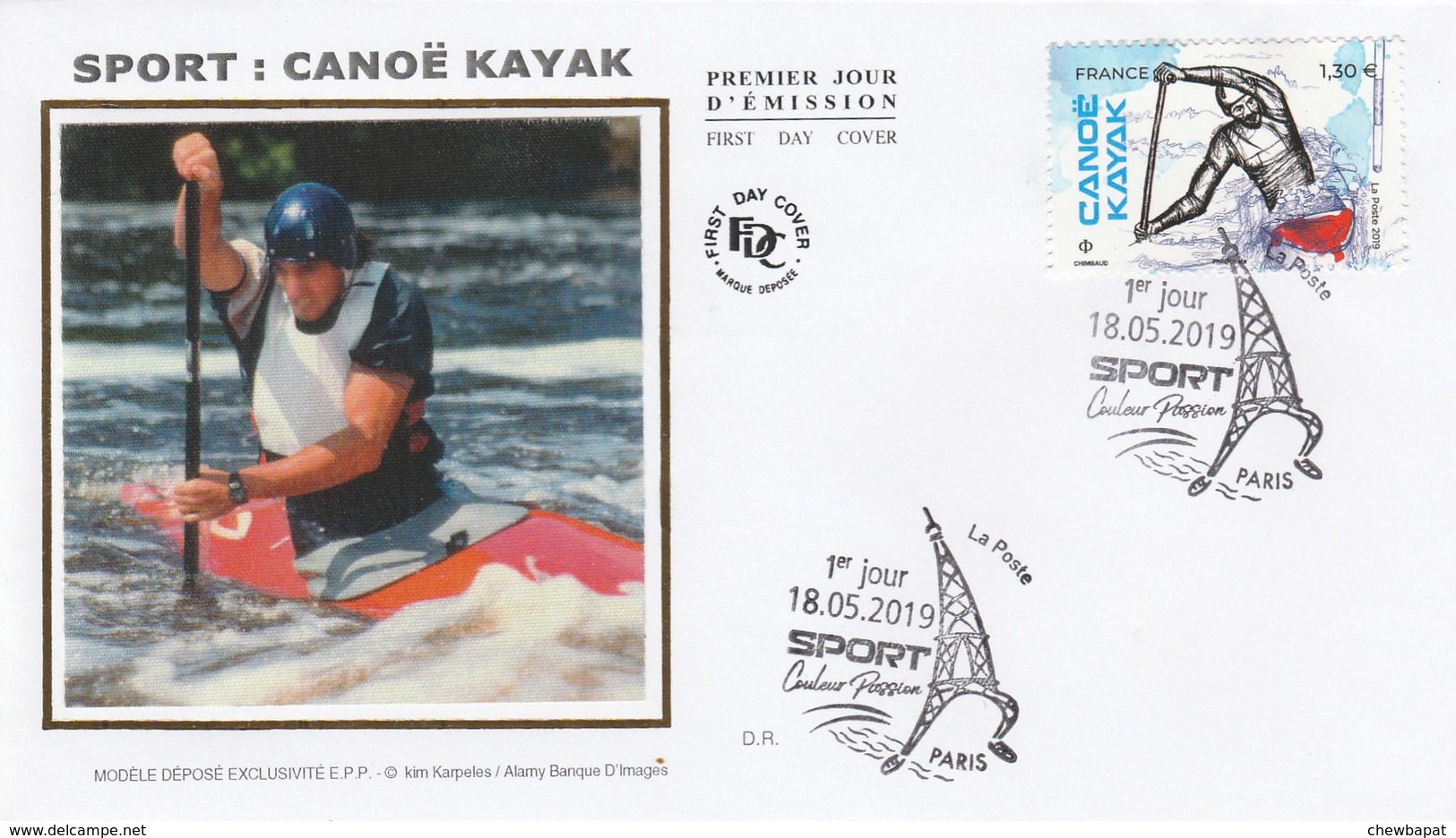 FDC 2019 - Sport Couleur Passion - Canoë Kayak - 1er Jour Le 18.05.2019 à Paris - 2010-2019